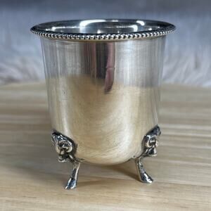 Vintage Antique Sterling Silver Ram's Head Cup Toothpick Cigarette Urn Holder